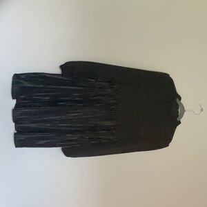 Girls black pleaded dress